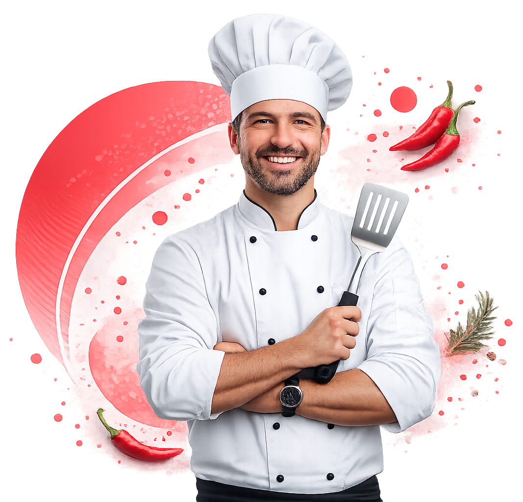 Imagem ilustrativa de chef gerada por inteligência artificial